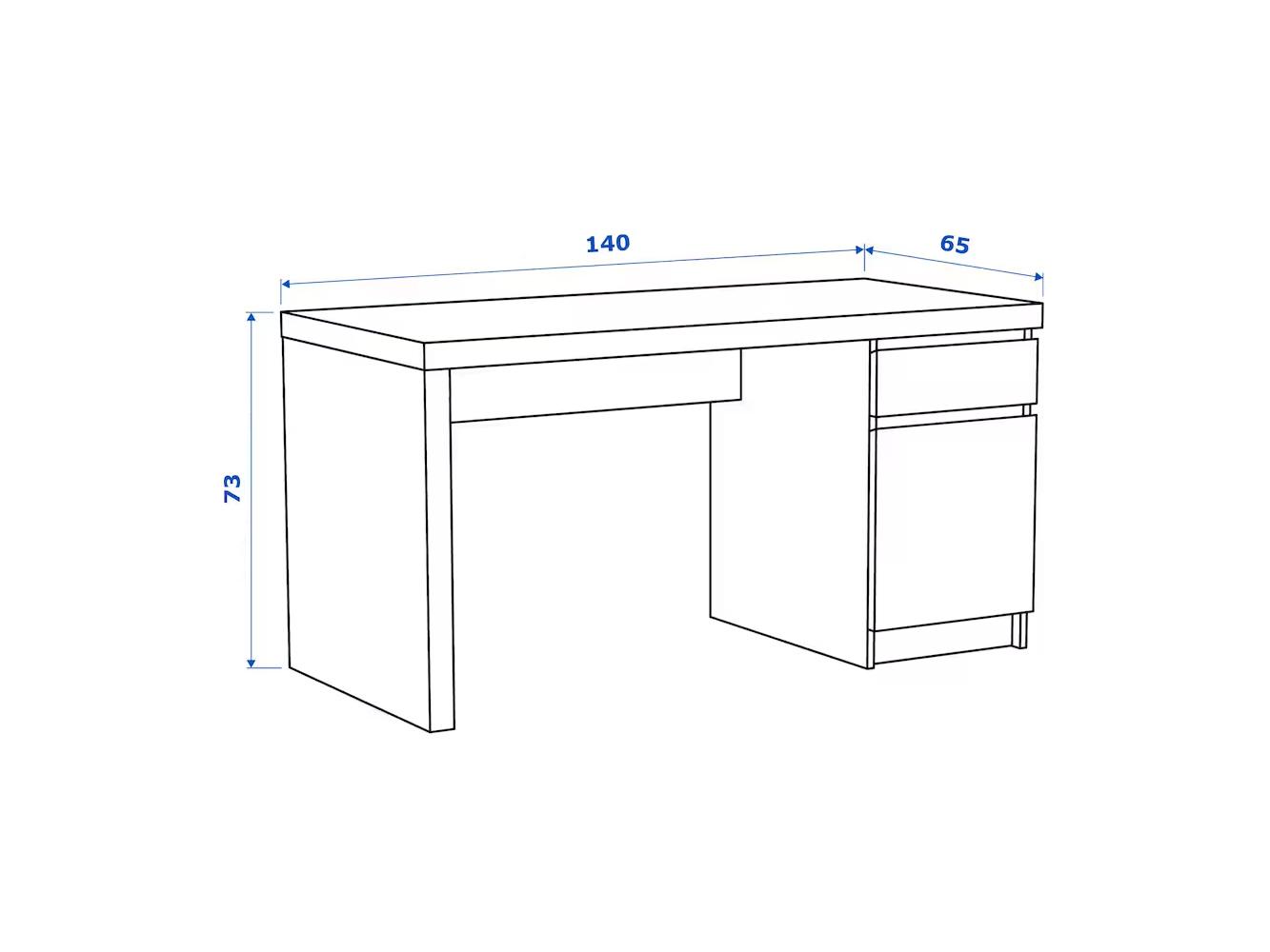 Письменный стол Мальм 413 white ИКЕА (IKEA) изображение товара