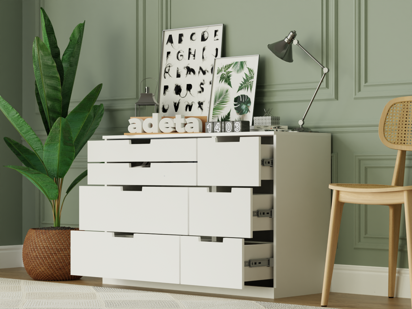 Комод Нордли 33 white ИКЕА (IKEA) изображение товара