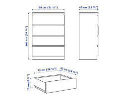 Изображение товара Комод Мальм 16 brown ИКЕА (IKEA) на сайте adeta.ru