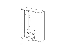 Изображение товара Распашной шкаф Мальм 315 brown ИКЕА (IKEA) на сайте adeta.ru